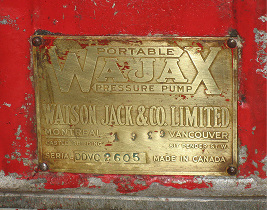 Historic photo of the first Wajax blacksmith shop, 1858